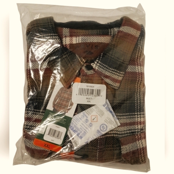Orvis Mens Flannel Shirt Multi Plaid 100% Cotton Outdoor Warm Thick Woodsman - Picture 10 of 11